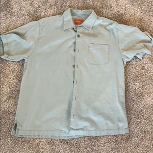 Tommy Bahama light green camp shirt